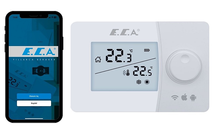 Yeni E.C.A. Poly Smart Oda Termostatı Yeni E.C.A. Poly Smart Oda Termostatı