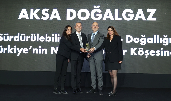 Aksa Doğalgaz'ın Sürdürülebilirlik Raporu'na Ödül