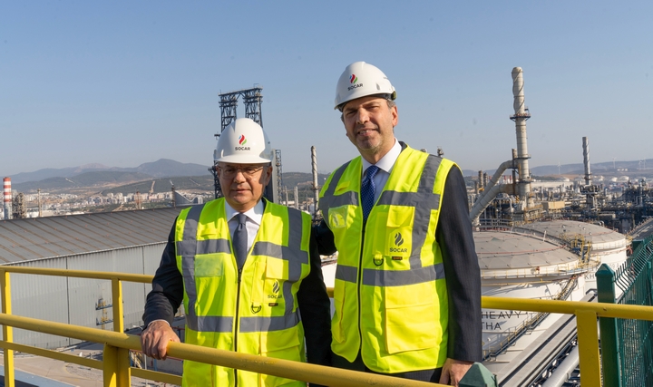 Azerbaycan ve Türkiye Enerji Bakanları SOCAR Türkiye'nin İzmir Aliağa'daki Üretim Sahasını Ziyaret Etti
