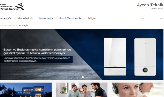 Bosch Termoteknik'ten Tüm Yetkili Servislerine Website Desteği Bosch Termoteknik'ten Tüm Yetkili Servislerine Website Desteği