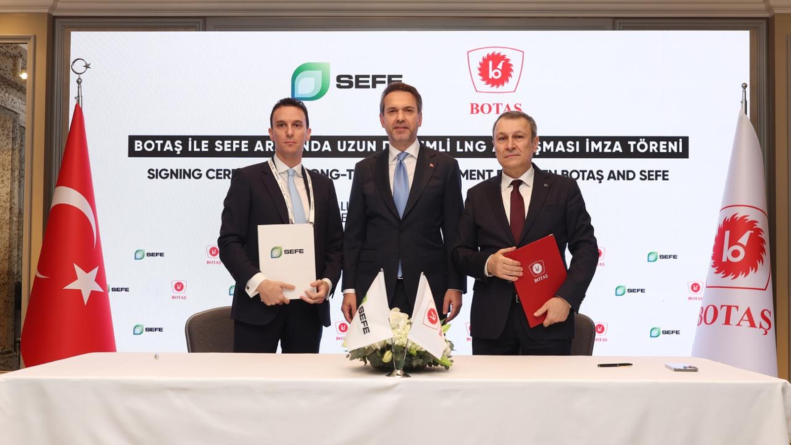 BOTAŞ ile SEFE 6 Milyar Metreküplük LNG<br/>Tedarik Anlaşası İmzaladı