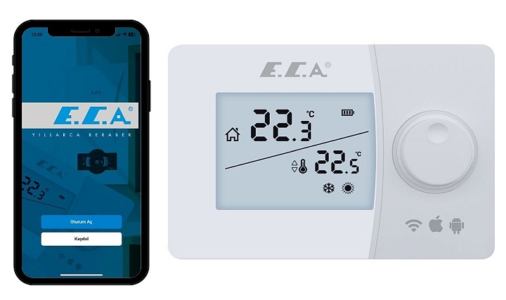 Yeni E.C.A. Poly Smart Oda Termostatı Yeni E.C.A. Poly Smart Oda Termostatı